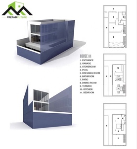 Moderna estructura de acero portátil de 3 dormitorios Villa modular prefabricada cocina baño sala de estar para hoteles resorts de verano vacaciones - Product Image 6