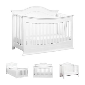 Lit bébé en bois de pin de Nouvelle-Zélande blanc, transformable en canapé-lit, avec sommier réglable, vente en gros - Product Image 2