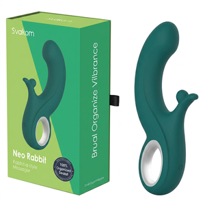 Massaggiatore Rabbit OEM Svakom Raider 20.3CM in Silicone Verde Scuro con Curva a S, 7 Modalità di Spinta e 10 di Vibrazione, IPX5, Ricaricabile USB, per <span class=keywords><strong>Adulti</strong></span> - Product Image 1