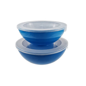 Juego de 6 Tazones de Plástico PP Todo en Uno con Tapas Herméticas, Ecológicos, Aptos para Microondas, Apilables para Servir, Almacenar y Mezclar - Product Image 3