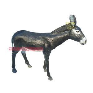 Diseño de paisaje de calle de jardín al aire libre estatua de burro de fibra de vidrio de tamaño real <span class=keywords><strong>escultura</strong></span> de decoración de animales de granja hecha de resina - Product Image 5