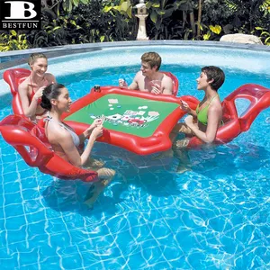 Высококачественный ПВХ надувной плавающий бассейн покерный стол и стул набор аквапарк взрослые Забавные игрушки Наборы