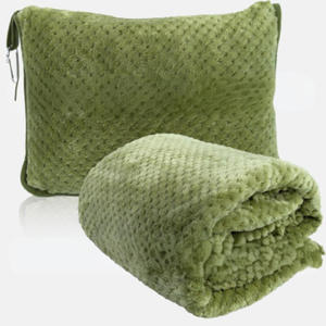 Venta al por mayor superventas logotipo personalizado manta de viaje polar piña almohada conjunto manta de avión - Product Image 3