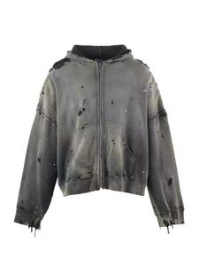 <span class=keywords><strong>Felpa</strong></span> con <span class=keywords><strong>Zip</strong></span> 100% Cotone Pesante per Uomo, Stile Vintage Y2K con Stampa Lettering, Personalizzabile, Casual Invernale Unisex - Product Image 3
