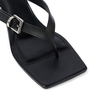 Sandales mule à talon lame pour femme, à bout carré, avec boucle, en <span class=keywords><strong>cuir</strong></span>, à enfiler, vente en gros, OEM, personnalisées - Product Image 4