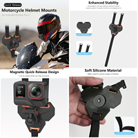 Support de fixation réglable pour casque de moto pour Insta360 X5 Ace Pro/Ace Pro 2, support magnétique à dégagement rapide, accessoires pour caméra d'action
