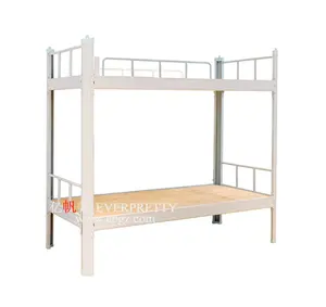 Cheap Apartment Dormitory Modern Home Furniture Heavy Duty Metal Sturdy Double Bunk Bed for Adults