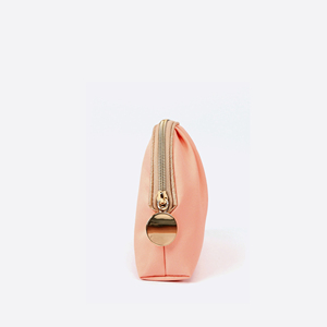 Pleated Satin Dome Cosmetic Bag with Gold-Tone Zipper for Bridesmaid Gifts and Travel Beauty Storage - Product Image 3