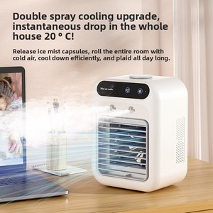 Mini ventilateur électrique alimenté par USB ventilateur de bureau japonais/coréen humidification réfrigération petit <span class=keywords><strong>air</strong></span> en plastique ménage - Product Image 6