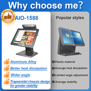 15 "offline POS hệ thống máy với máy quét mã vạch ngăn kéo tiền mặt với máy in tiền mặt đăng ký tất cả trong một POS thiết bị đầu cuối - Product Image 2