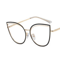 Monture de lunettes tendance œil de chat en métal pour femme, style rétro, anti-lumière bleue, accessoires mode pour femmes