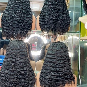 Échantillon gratuit Perruque frontale en dentelle HD Cheveux humains Perruques sans colle Cheveux bouclés birmans Cuticules alignées Perruques frontales en dentelle pour femmes noires - Product Image 3