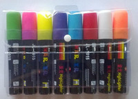 Double Tips multiwarna kering dapat dihapus cair spidol kapur pena Highlighter neon pena untuk kaca