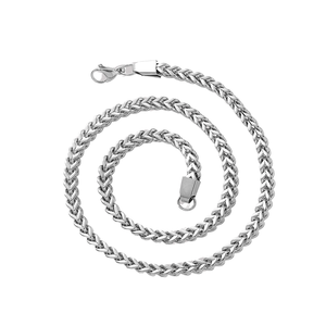 Hombres clásicos 316 Acero inoxidable Estilo punk Cadena de oro de eslabones cubanos Collar plateado geométrico con cadena de eslabones de Franco de 5mm - Product Image 4