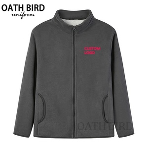Haute qualité personnalisé extérieur fermeture éclair uniforme 100% Polyester Polaire à manches longues pleine fermeture éclair veste hommes doux polaire veste - Product Image 1