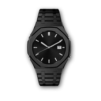 Montre mécanique de luxe pour hommes, 45mm, saphir, sans logo, plongeur automatique, mouvement seiko NH35, boîtier et bracelet en acier inoxydable