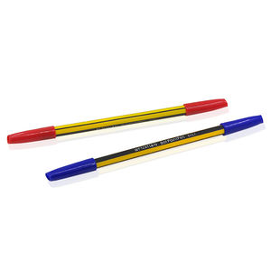 Penna magica di plastica attraverso il Bill magia Zaubertricks penna di marca rossa mago giocattolo attraverso la banconota da un dollaro di penetrazione della banconota - Product Image 2