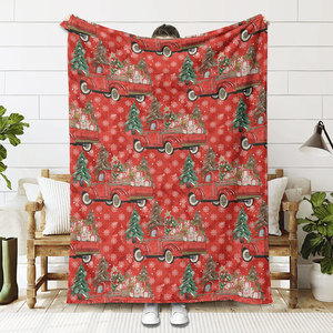 Couverture en flanelle <span class=keywords><strong>polaire</strong></span> Horaldaily de Noël, motif homme en pain d'épices vert, ours, douce, moelleuse, confortable, quatre saisons, portable, personnalisable - Product Image 5