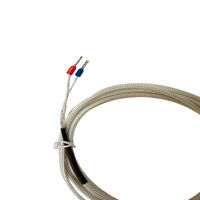 Capteur de température miniature personnalisé à montage en surface avec anneau de fixation, thermocouple de type K, J, E, câble tressé en fibre de verre, fixation par vis