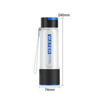 Bouteille d'eau personnalisée avec logo 420 ml, technologie SPE 2000 PPB, générateur d'eau portable, fabricant OEM ODM SPRING 4000 mAh Lithium