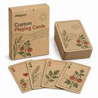 Cartes à Jouer Kraft Thème Récolte avec Logo Personnalisé, Jeu de 54 Cartes Taille Standard Poker pour Campagnes de Marque