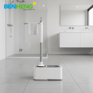 Ensemble brosse de toilette et support de rangement en PET, prix usine, brosse de nettoyage avec manche en <span class=keywords><strong>aluminium</strong></span>, accessoires de salle de bain - Product Image 6