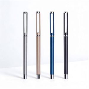 High-quality Luxurious Metal Gel <b>Pen</b> Wholesale Business Signature Metal <b>Pen</b> Black with Custom logo Suitable As Gifts for Events - Product Image 1