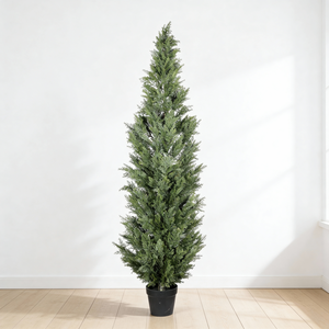 Árbol de Ciprés Artificial de 6 Pies en Maceta Negra, Resistente a los Rayos UV, Realista, para Interiores y Exteriores, Planta Topiaria, Decoración para Entrada de Jardín - Product Image 2