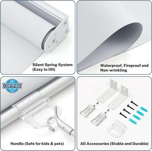 Tự động 38 Mét rèm cuốn Shades cửa chớp vải Windproof Logo tùy chỉnh được xây dựng trong cho văn phòng khách sạn sử dụng nhà máy trực tiếp - Product Image 3