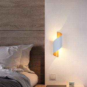 <span class=keywords><strong>Applique</strong></span> murale LED dorée nordique moderne pour intérieur/extérieur, design spirale, étanche, pour décoration de salon - Product Image 6