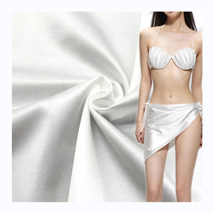 Sustentável tingido sportswear upf 50 fio brilhante brilhante poliéster spandex swimwear biquíni tecido para venda - Product Image 1