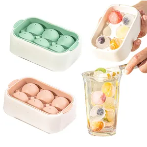 Home Summer 2Layer Silicone Ice Cube Tray with Lid Custom Food Grade Rubber Ice Tray for Safe and Soft Ice Cubes