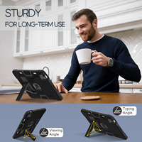 Étui pour tablette avec emplacement pour stylet pour iPad Air 11 2024 Air6, étui robuste en silicone pour tablette, support de protection