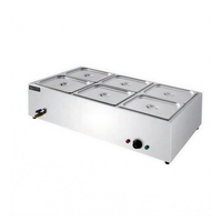 Bain-marie électrique en acier inoxydable pour cuisine commerciale, table de présentation de nourriture chaude pour buffet, vitrine pour la restauration hôtelière