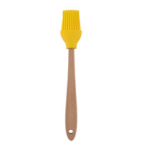Mini ensemble de poignées en bambou pour enfants en silicone coloré, grattoir, brosse à huile, petite pelle, outils de cuisson de cuisine