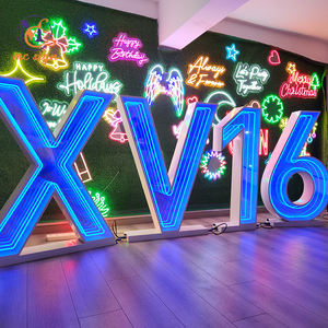 4 फीट 5 फीट आरजीबी ने शादी की पार्टी की सजावट के लिए बेलिस नीयन मार्की अक्षरों की संख्या - Product Image 5