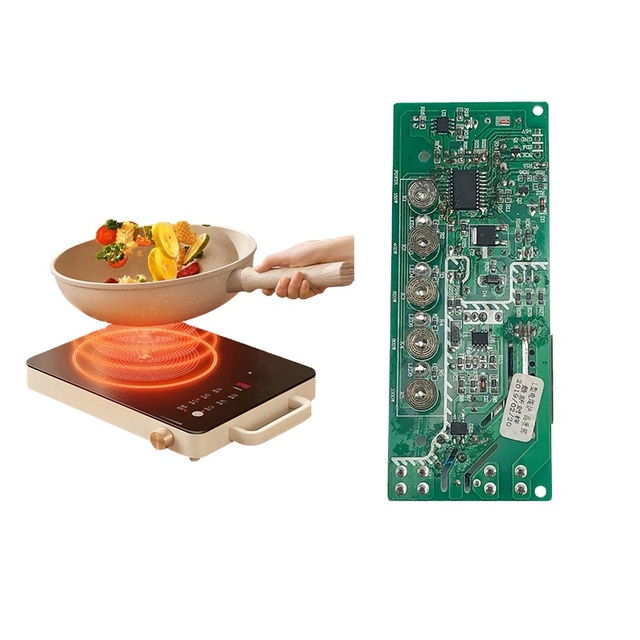 Electric Ceramic Hob PCBA - Control Board for Single-Zone Cooktops with LED Display & Touch Control Overheat Protection OEM