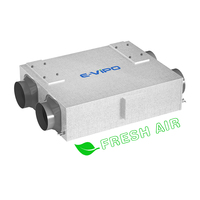 Système de ventilation HRV domestique monté au plafond, unité de récupération de chaleur MVHR, échangeur ERV, système de ventilation d'air frais, récupérateur