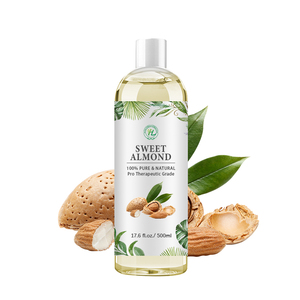 HL- Best kalt gepresste Träger öle Lieferant, 500ml, Bulk-Bio-Süß mandel öl für Haut-, Haar-, Gesichts-und Körper massage | Unscented - Product Image 1
