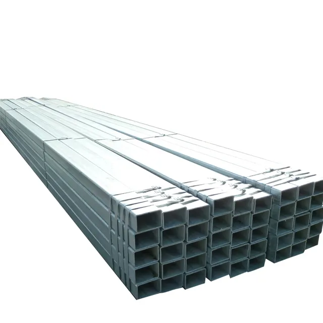Tuyaux en acier inoxydable galvanisé, tuyau carré en métal, STRUCTURE Q195