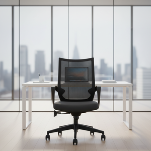 Sedia da ufficio ergonomica moderna, girevole, in rete, per casa piccola, ideale per computer. - Product Image 5