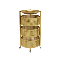 Chariot médical de luxe multicouche pour salon de beauté Rotation étagère de produits Spa Nail Shop étagère de rangement
