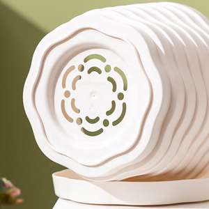 Newly Designed Resin Contemporary Minimalist Shopping Mall Garden Eco-friendly Durable Outdoor Circular Lazy Self-watering - Product Image 6