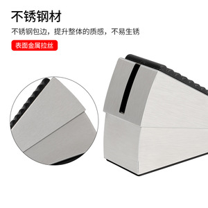 Stainless Steel <b>Door</b> Wedge Black Adjustable Floor Mount <b>Door</b> Stopper Minimalist Design Hardware Accessory - Product Image 3