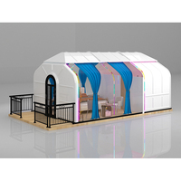 Dôme en polycarbonate pour hôtel, tente modulaire préfabriquée, dôme en cristal PC, maison en forme de bulle