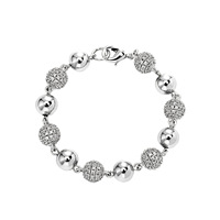 Collier chaîne à billes magnétique en CZ glacé fin de 8 mm, plaqué or véritable, bracelet pour femmes et hommes, bijoux hip hop