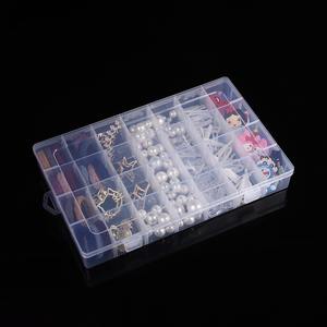 Boîte de rangement en plastique transparente à 28 compartiments, organisateur détachable pour perles, strass, pièces, rectangulaire, fabriqué au Zhejiang - Product Image 5