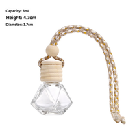 Flacons de parfum de voiture portables en verre de 4 ml à 15 ml, design élégant et luxueux, diffuseur vide avec bouchon à vis, sérigraphie, flacon suspendu