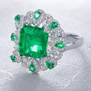 Anello di Fidanzamento <span class=keywords><strong>Miss</strong></span> Jewelry Nuovo Design in Oro 18k e Argento Sterling 925 con Pietra CZ Taglio Principessa per Donne - Product Image 4