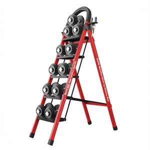 Plateforme de travail en acier à 5 marches, capacité 300 lb, pour usage domestique et professionnel, avec plateau à outils et rampes de sécurité - Product Image 1